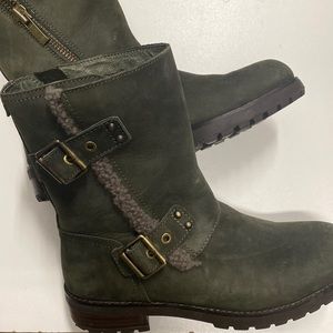 UGG Women’s Niels Zippered Leather Boots Size 8